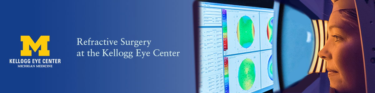 Refractive Surgery at the Kellogg Eye center (banner)
