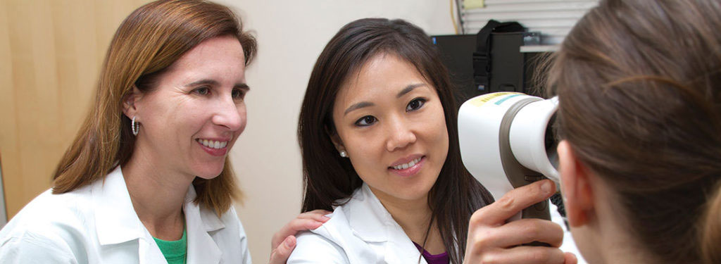 Dr. Woodward demonstrating portable camera