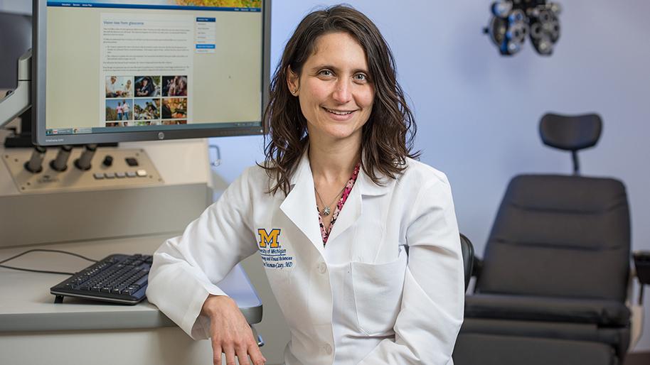 Dr. Paula Anne Newman-Casey in an exam room